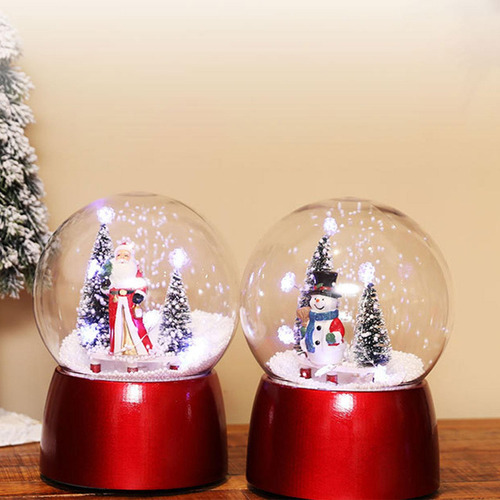 Bola De Nieve Iluminada Para Decoración Navideña, Regalo