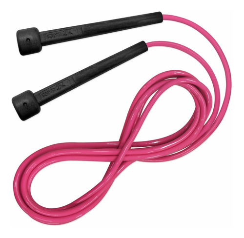 Corda de Pular Muvin Basics Tamanho Ajustável em PVC - Corda de Saltos Com Velocidade Para Treino Funcional - Exercícios - Cross Training - Academia - Tamanho Máximo 3,15 Metros Cor Pink