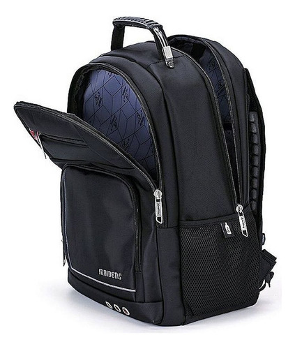 Mochila para portátil Maideng B-1706, color: gris, diseño liso, 23 l