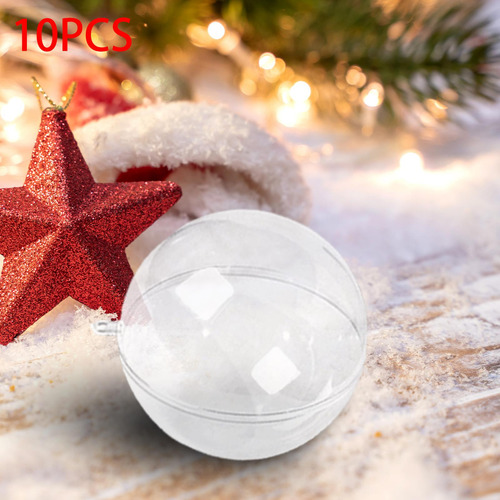 Juego De 10 Adornos Navideños Para De Navidad, Bolas De