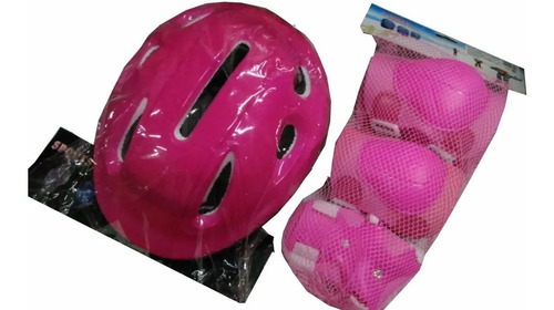 Set Proteccion Rosa Casco Rodi+code+mune Open Music Jb 125