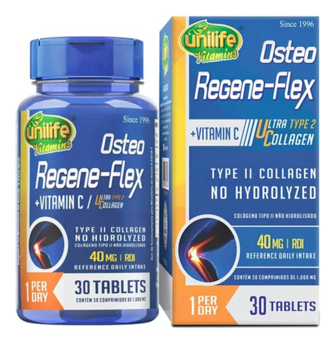Osteo Regene-flex Colágeno Tipo 2 - 30 Comprimidos Unilife
