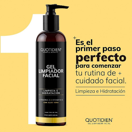 Imagen 3 de 8 de 1 Gel Limpiador + 1 Serum Vitamina C - Kit Cuidado Facial