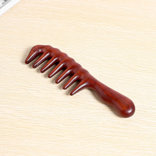 Peine For Desenredar, Peine De Madera Con Dientes Anchos Pa