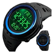 Comprar Relógio Masculino De Pulso Skmei Digital A Prova Dágua Top Cor da correia Preto Cor do bisel Azul SKM-1251 Cor do fundo Preto