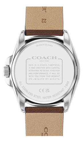 Reloj Coach Hombre Cuero 14602585 Greyson