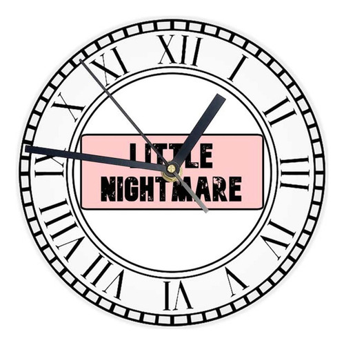 Reloj Redondo Madera Brillante Little Nightmares Mod 31