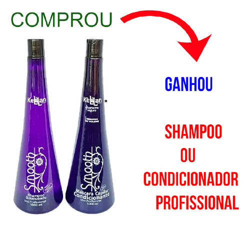 Kit Kellan Smooth Shampoo E Ativo Matizador + Super Brinde