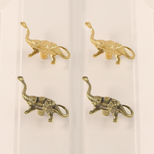 Tirador De Puerta Con Forma De Dinosaurio Pequeño, Oro