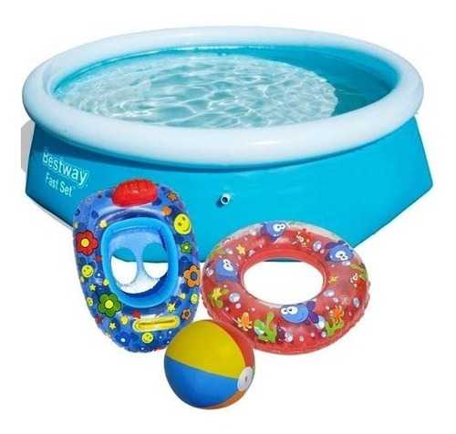 Piscina Bestway Inflable 2.100 Lts + Filtro + Regalos