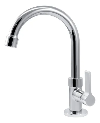 Torneira Lavatorio Lavabo Banheiro Luxo Bica Alta Cromada 1/4 De ...