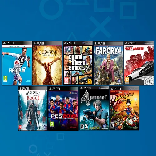 Ps3 Slim + 9 Jogos - Gta5 - Fifa 19 - God Of War - Far Cry 4 Ps3 Slim + 9 Jogos - Gta5 - Fifa 19 - God Of War - Far Cry 4
