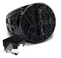 Comprar Combo Anillo San Benito Amuleto Contra El Mal Acero Inoxidab