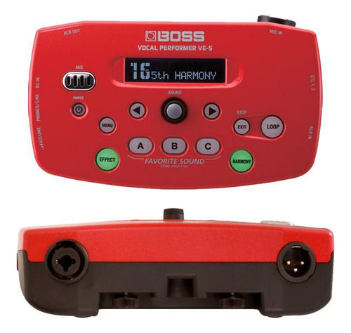 Procesador Efecto Vocal Boss Ve-5 Color Rojo