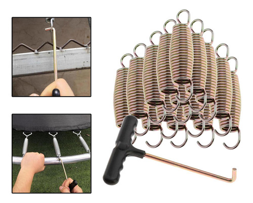 Resortes De Trampolín Con Herramienta De Primavera De 9 Cm.