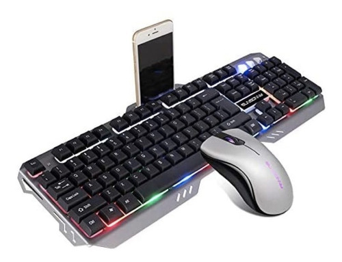Pack Kit Teclado + Mouse Gamer Metalico Sunsonny S-t70 Rgb