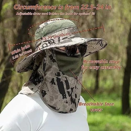 Gorro De Pesca Transpirable Con Protección Solar Unisex