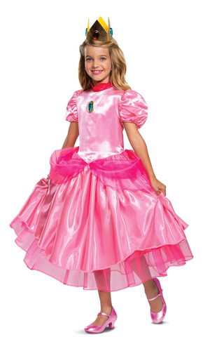 Vestido De Disfraz De Princesa Peach, Disfraz De Lujo De Nin