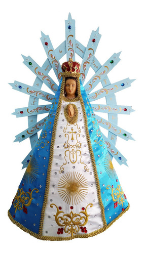 Imagen - Virgen De Lujan 60 Cm Con Vestido Bordado Especial