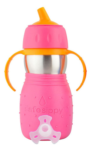 Kid Basix Safe Sippy, Taza De Acero Inoxidable Para Bebés/ni