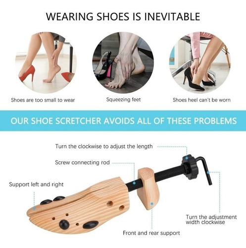 Imagen 4 de 8 de Hormas Para Zapatos Moldeador Expasor Madera Talla Med