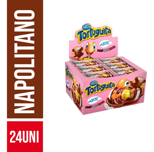 Caja Tortuguita Napolitano 372g - Importado De Brasil