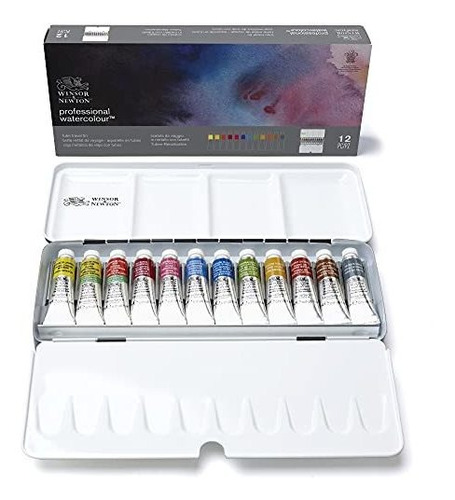 Acuarelas Winsor Y Newton Equilibrada Profesional 12 Tubos 