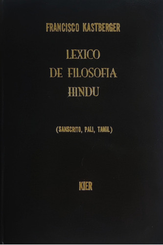 Léxico De Filosofía Hindú Francisco Katsberger