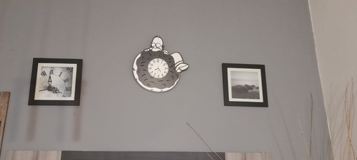 Reloj De Pared Homero Y Donut 38 Cm X 38 Cm Negro Y Blanco
