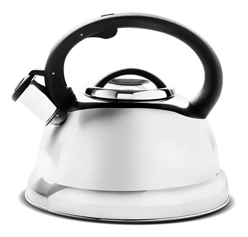 Chaleira Inox 2,7L Brinox C/Apito Fogão Gás Elétrico Indução