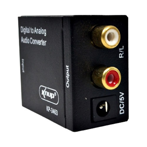 Conversor De Audio Digital Para Analogico Kp-3463 Knup Preto