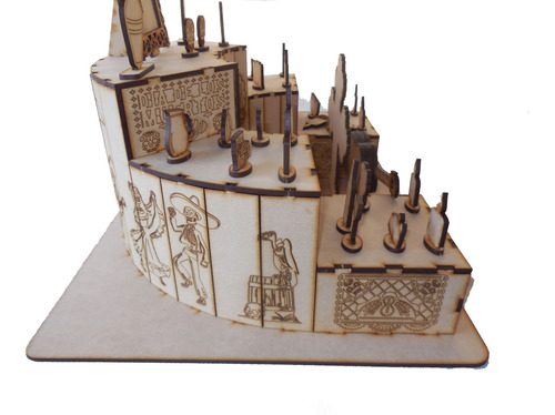 Rompecabezas 3d Madera Altar Ofrenda Día De Muertos