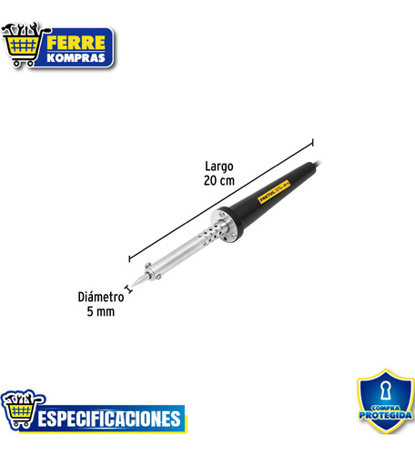 Cautín 45 W Tipo Lápiz Para Trabajo Medi