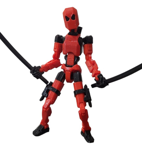 Figura Articulada Tik Tok Dummy13 Versión Deadpool 