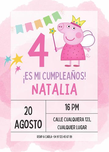 Invitación Digital Peppa Pig#1