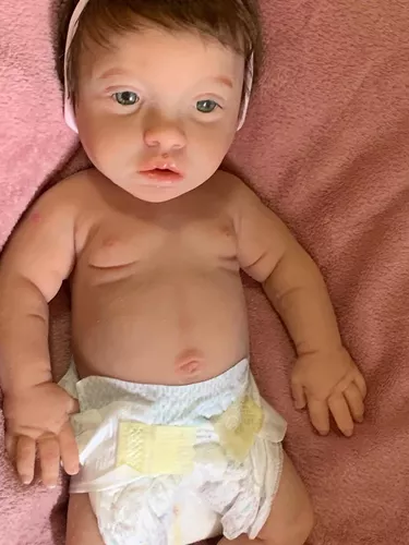 Bebê Silicone Sólido Manu Original-mama, Faz Xixi-toma Banho