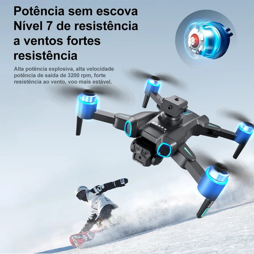 Genai Drone Profissional Ls-s4s Dual Camera Hd Motor Brushless Full 2 Bateria