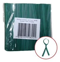 Comprar Amarrilho Fecho Lacre Arame Para Pão 9cm 1000 Un. Verde