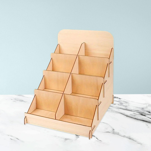 Soporte De Exhibición De Madera De Las Tarjetas De