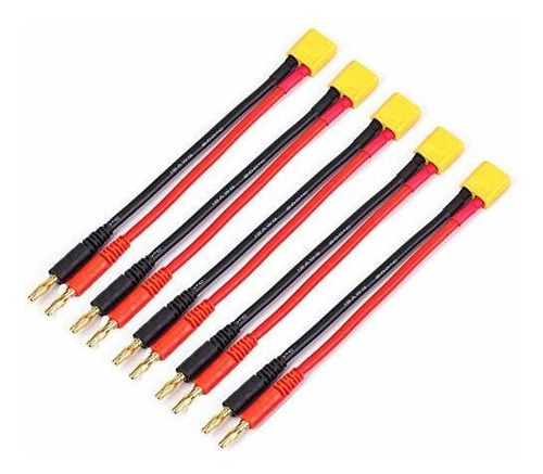 Yasoca 5pcs Xt60 A 4.0 Mm Conector Banana Adaptador De Cable