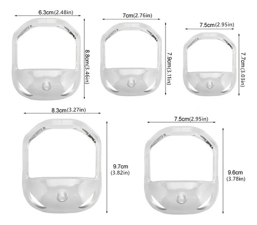 5 Piezas Kit Herramienta Transparente Estilo A Bigote Barba