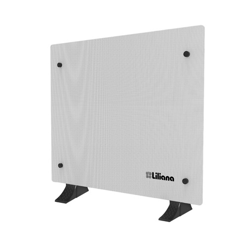 Imagen 3 de 4 de Calefactor Panel Vidrio Pie Pared Liliana Ppv200 1200w Color Blanco