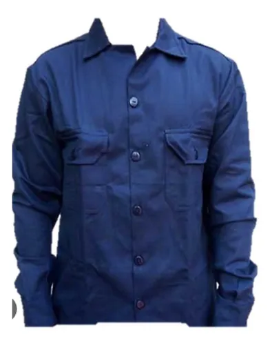 Camisa manga larga azul rey clearance