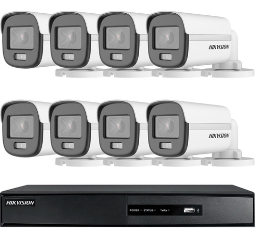 Kit Seguridad Hikvision 16 + 8 Camaras Vision Nocturna Color