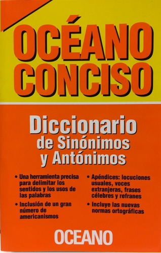 Oceano Conciso. Diccionario De Sinonimos Y Antonimos - Ocean