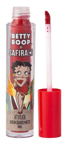 Batom Líquido Matte Nº 01 Attitude Coleção Betty Boop Safira