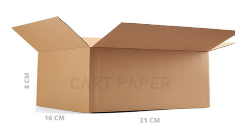 Imagen 1 de 5 de Cajas De Cartón 21x16x8 / Pack 50 Cajas / Cart Paper
