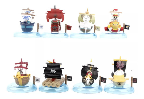 8 Figuras One Piece Barco Mini Thousand Sunny Y Going Merry