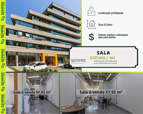 Imagem 1 de 13 de Sala À Venda, 57 M² - Estoril - Belo Horizonte/mg - Sa0152