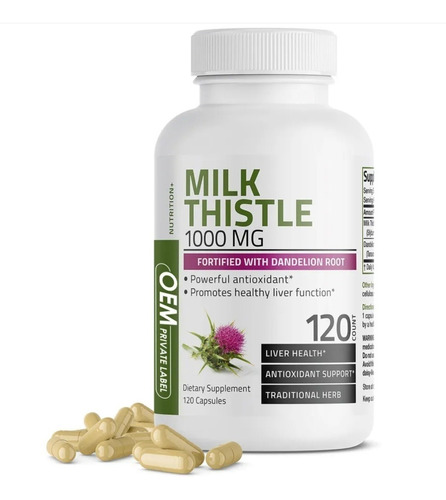 Milk Thistle 1000 Mg Por Capsula 120 Dosis (cardio Mariano) 